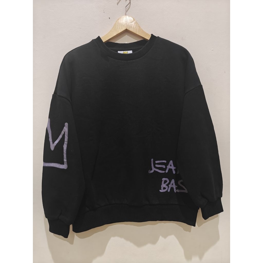Crewneck Sweater Sweetshirt Jean Michel Basquiat x CLRIDE black