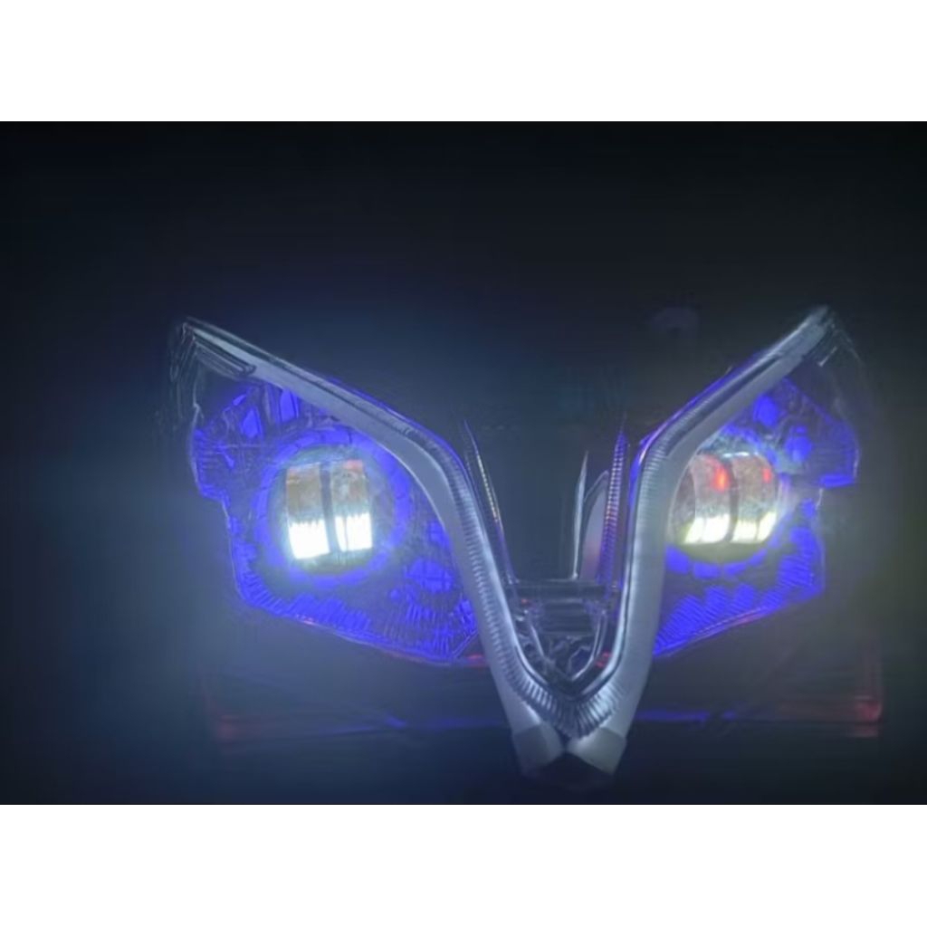 Kedok Reflektor Lampu Depan Vario 125 Techno KZR Custom Proji 2 Mata Super Keren