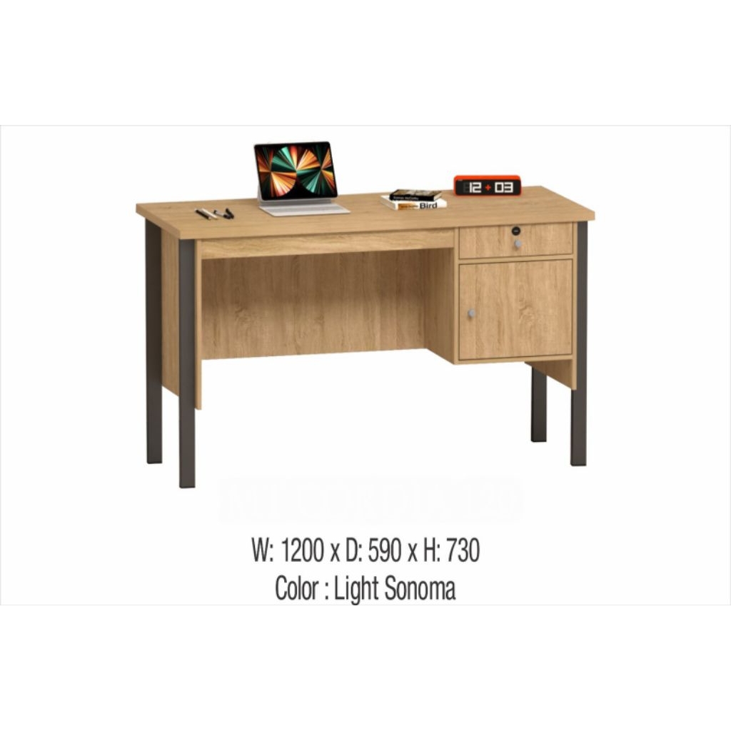 MEJA KANTOR KAKI BESI / MEJA KERJA / MEJA TULIS KANTOR KAKI BESI