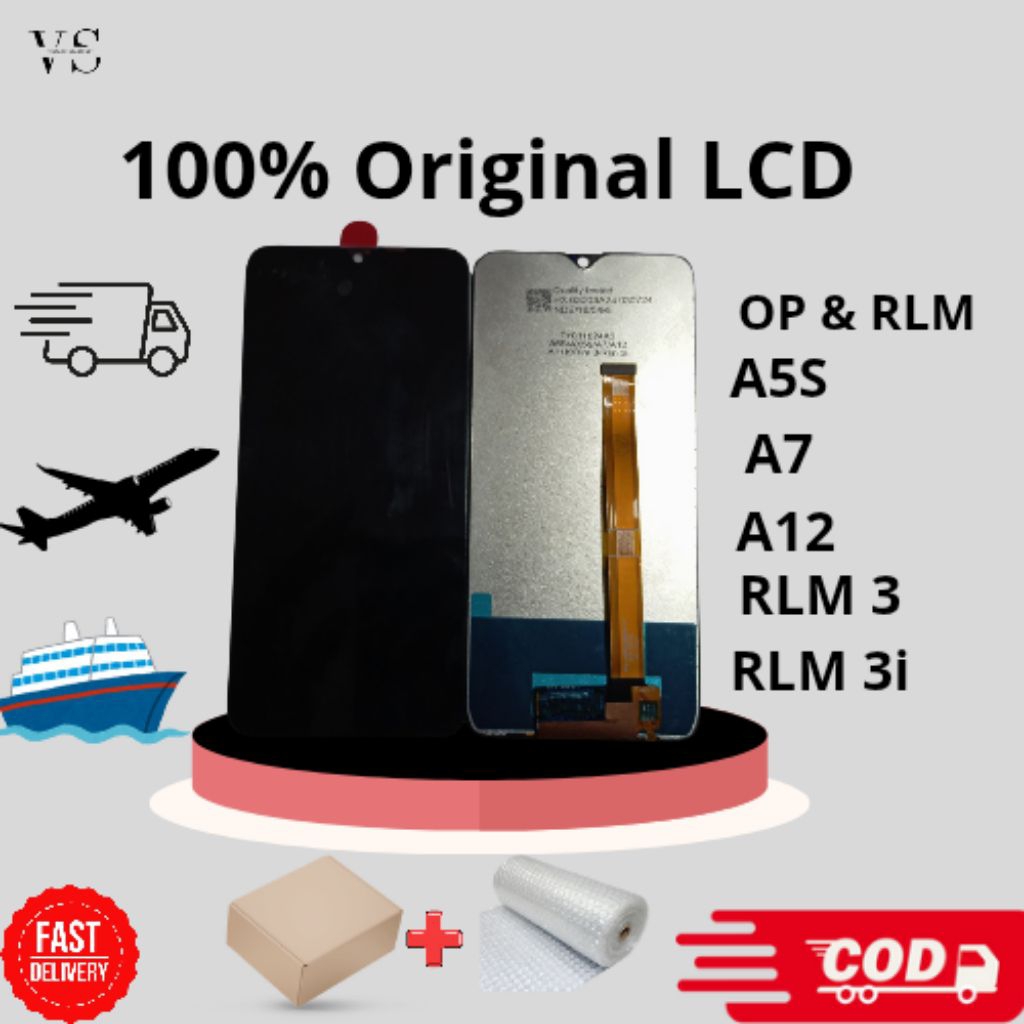 LCD OPPO A5S/A7/A12/REALME 3/REALME 3i FULLSET TOUCHSCREEN 100% ORIGINAL BERGARANSI