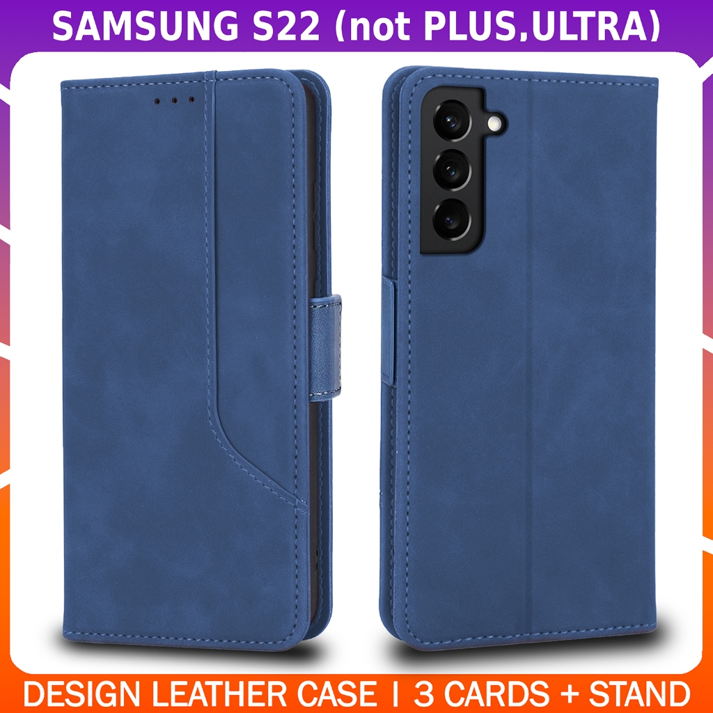 Premium Leather Wallet Flip Case with Stand SAMSUNG GALAXY S22 (not PLUS, ULTRA)