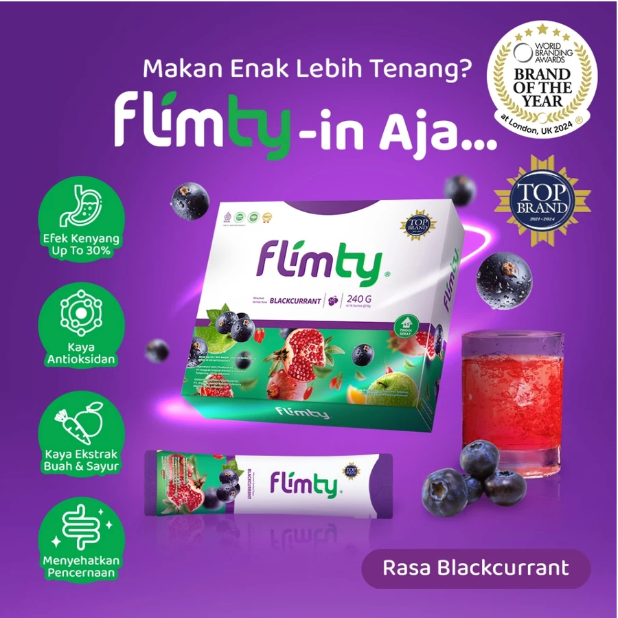 Flimty Fiber Original Diet Detox Pelangsing Flimty Fiber 1 Box (16 sachet)