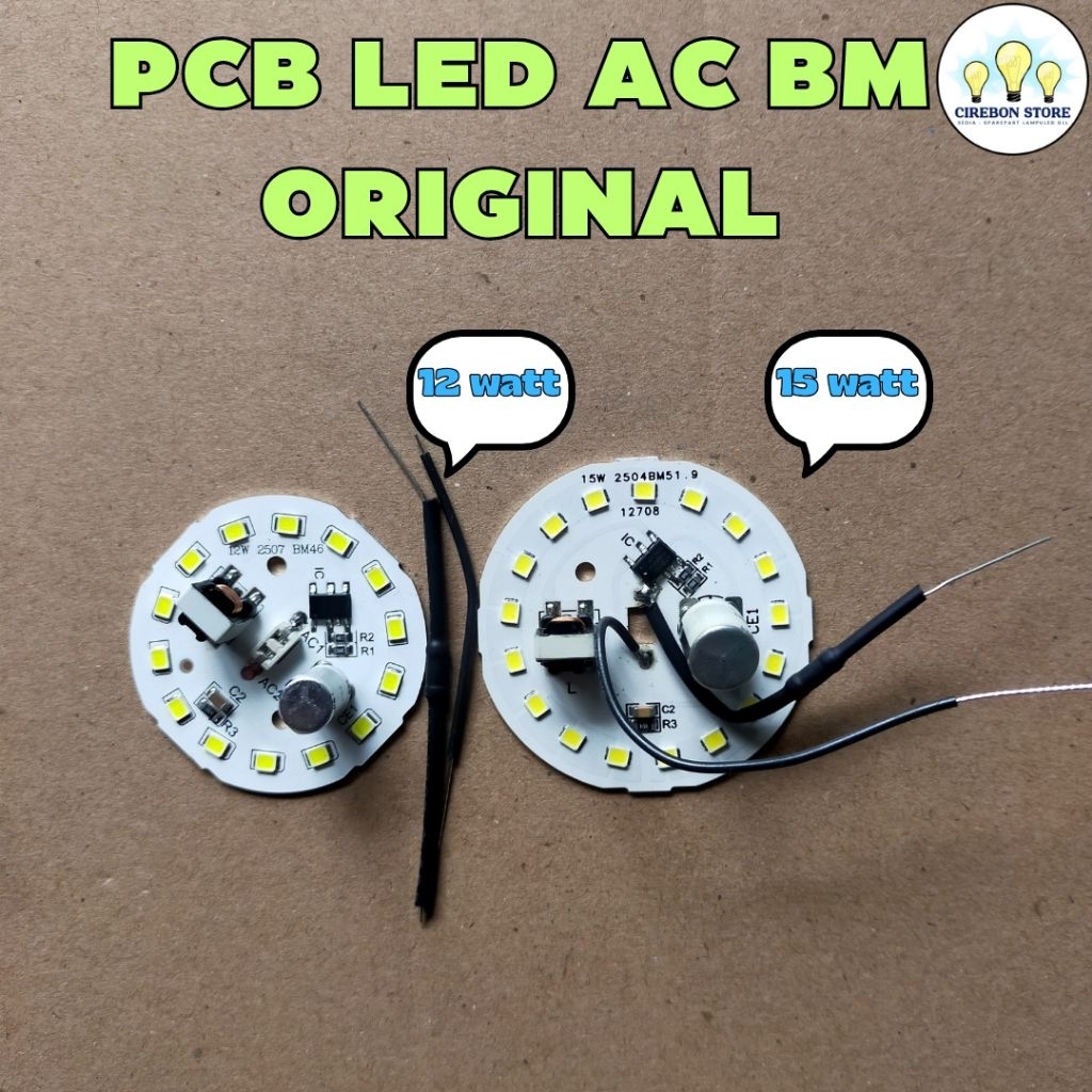 PCB LED AC BM ORIGINAL 12 15 WATT / MESIN LAMPU LED