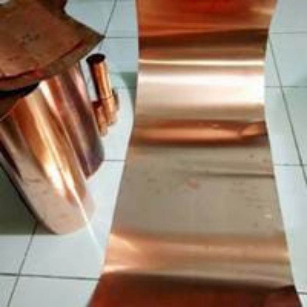 plat tembaga  0,01mm x 40mm x 500mm