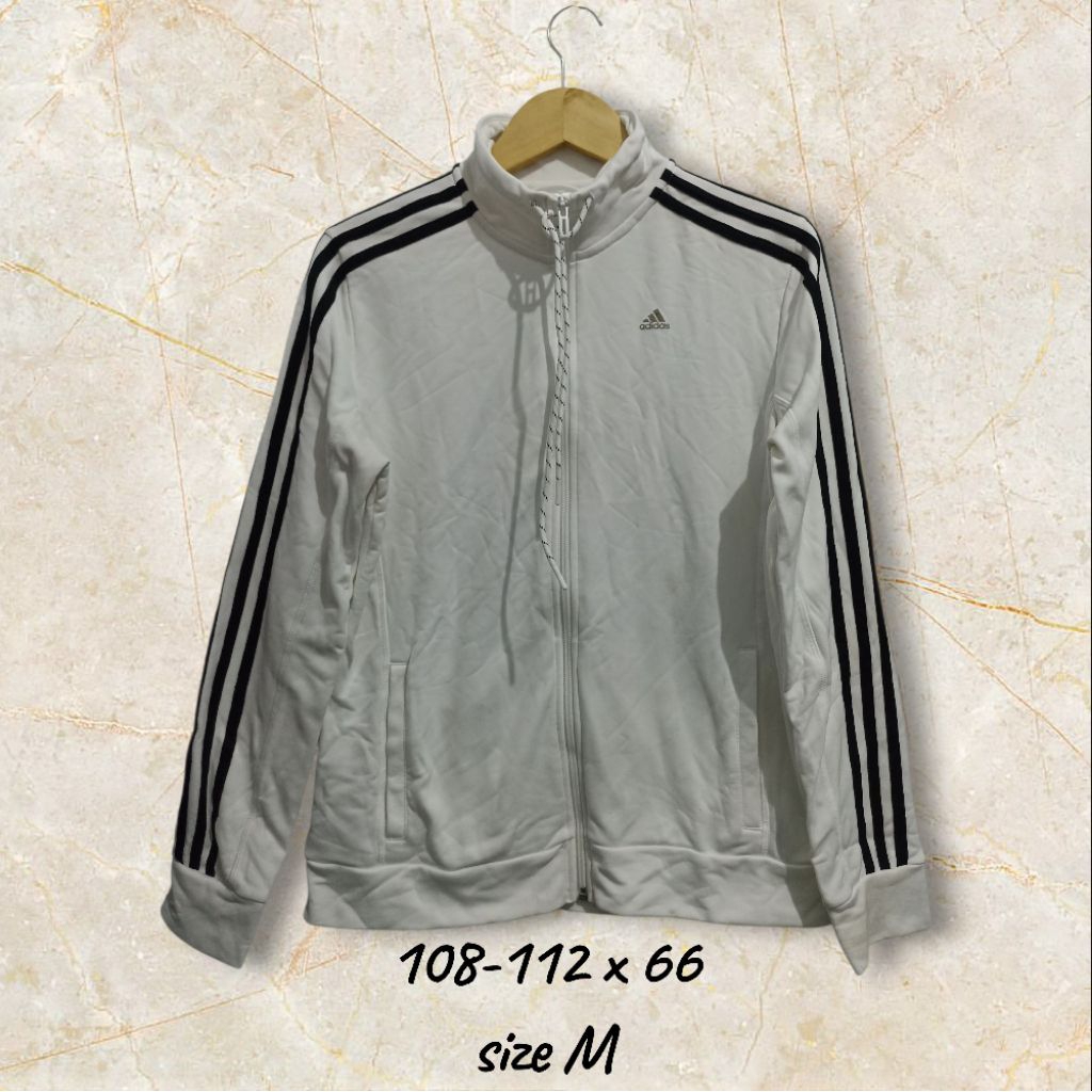 preloved jaket tracktop adidas putih size L