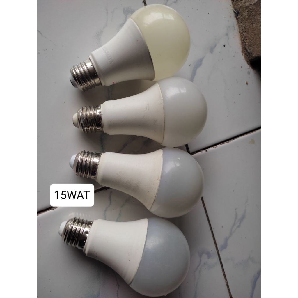 Lampu LED 12W / 15W Model Bohlam – Mesin Baru, Casing Bekas, Terang & Awet