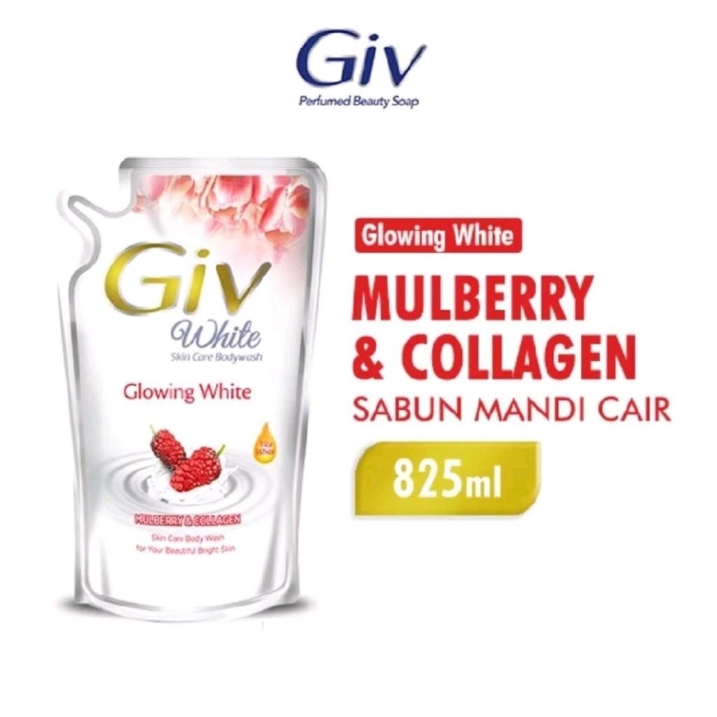 Sabun Mandi Cair Giv White dengan Rasa Mulberry 800 ml - Soap Membersihkan Mencerahkan heloise glow