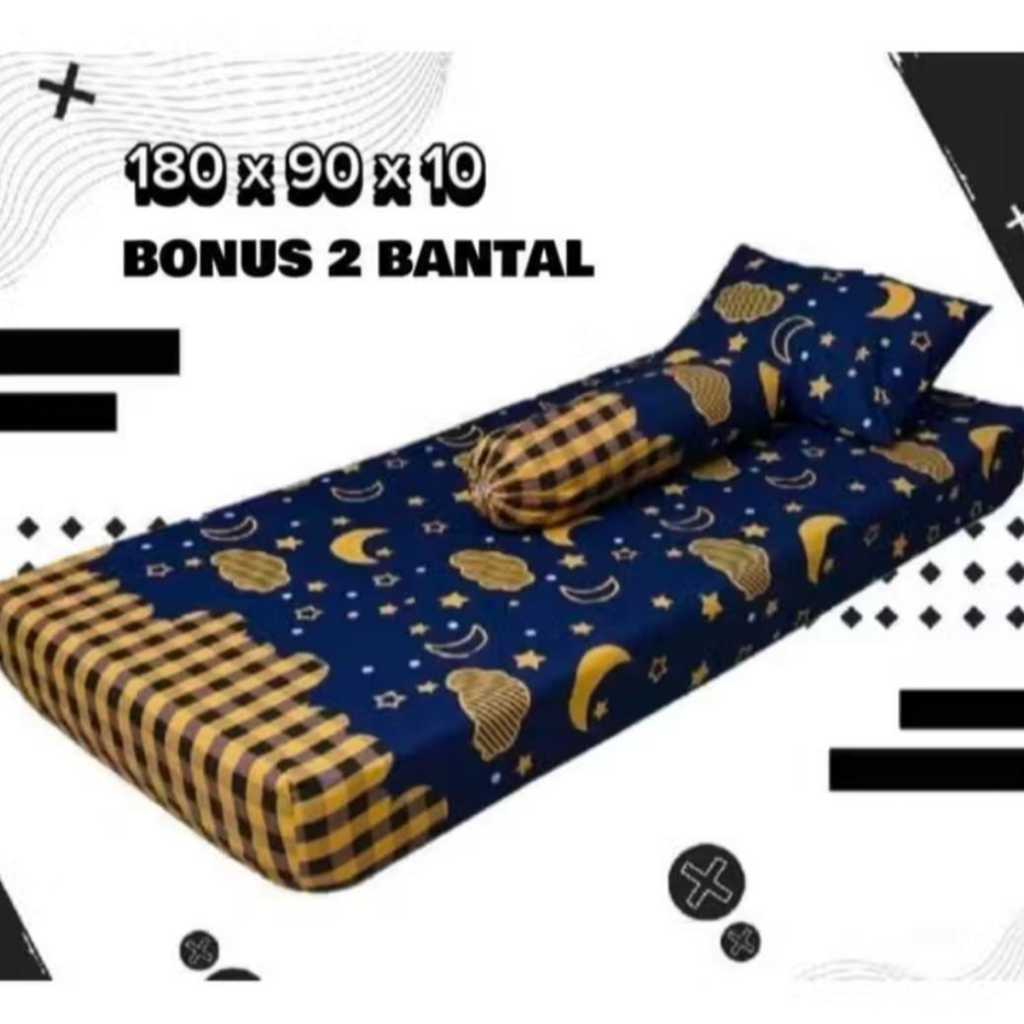 KASUR LANTAI BUSA TEBAL BONUS BANTAL UNTUK SINGLE 1 ORANG UK 180X90X4CM SUPER TEBAL
