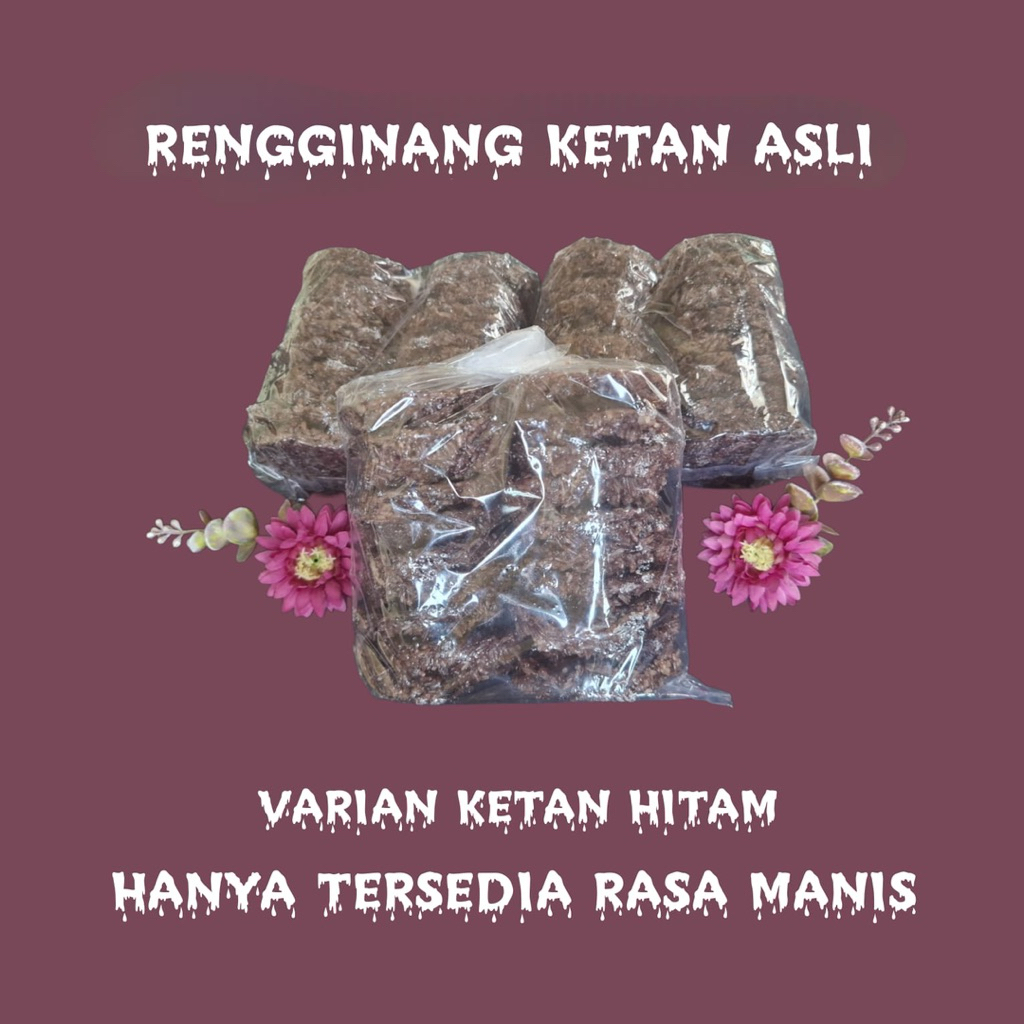 Rengginang ketan hitam asli varian manis, mekar saat di goreng tanpa harus di jemur isi 20pcs (±500g