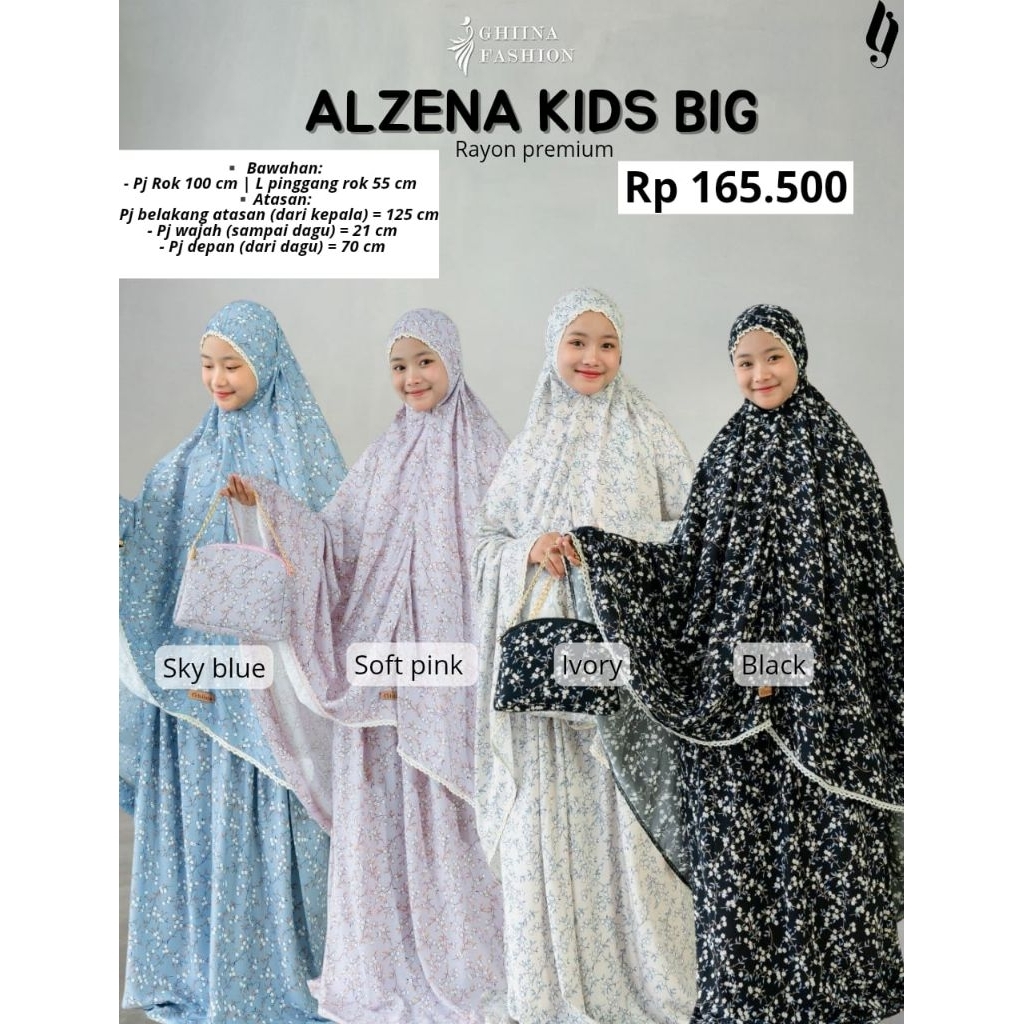 ALZENA KIDS BIG BY GHIINA FASHION MUKENA ANAK TANGGUNG