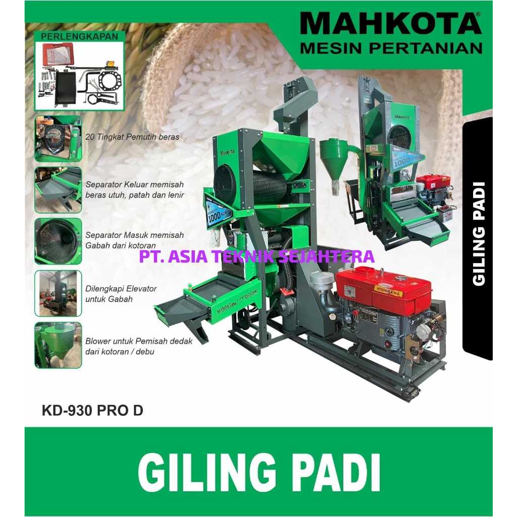 MESIN GILING PADI 1 TON PER JAM