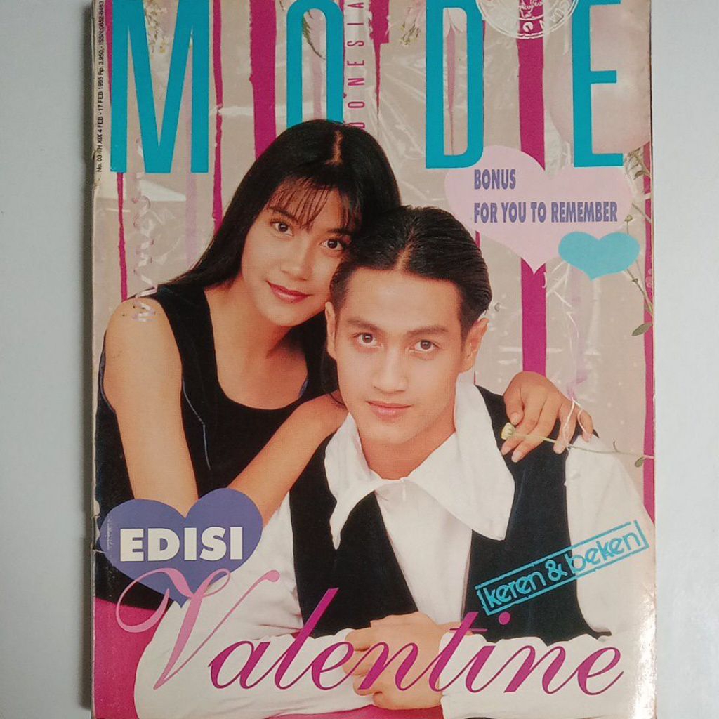 Majalah Mode Edisi Valentine 1995 Cover Febria Kurniawati (Semifinalis Gadsam'93) & Ferry Irawan Kus
