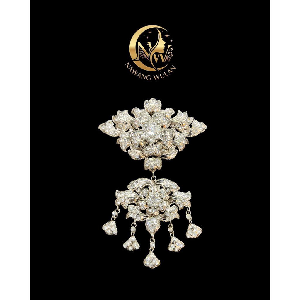 BROS PENGANTIN WANITA | BROS RONCE 2 SUSUN BESAR SILVER PREMIUM | BROS ASESORIS PENGANTIN WANITA DAN