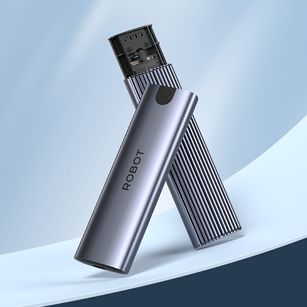 ROBOT RMSD10S M.2 SATA/NGFF SSD Enclosure 5Gbps Grey