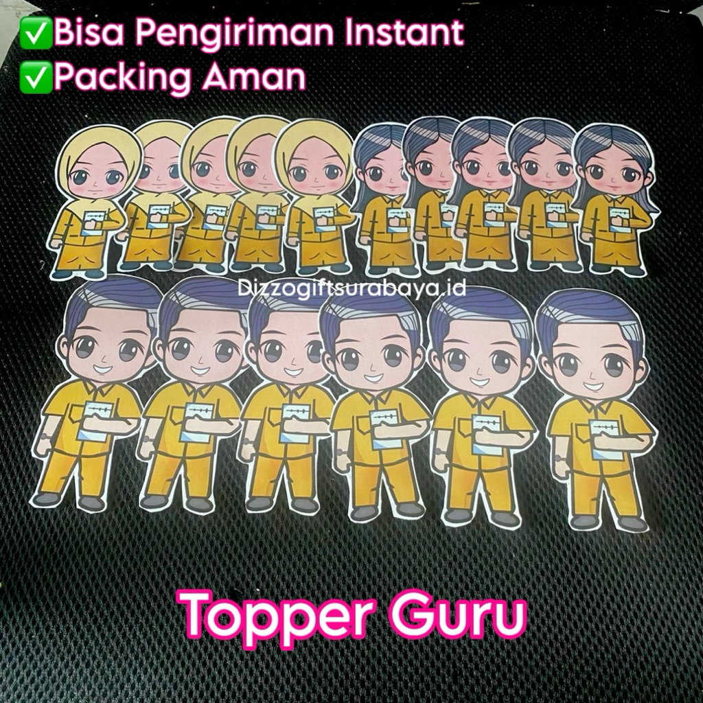 [BISA INSTANT] Topper Guru | Topper Guru cewe | Topper Guru Cowo | Hari Guru | Toper