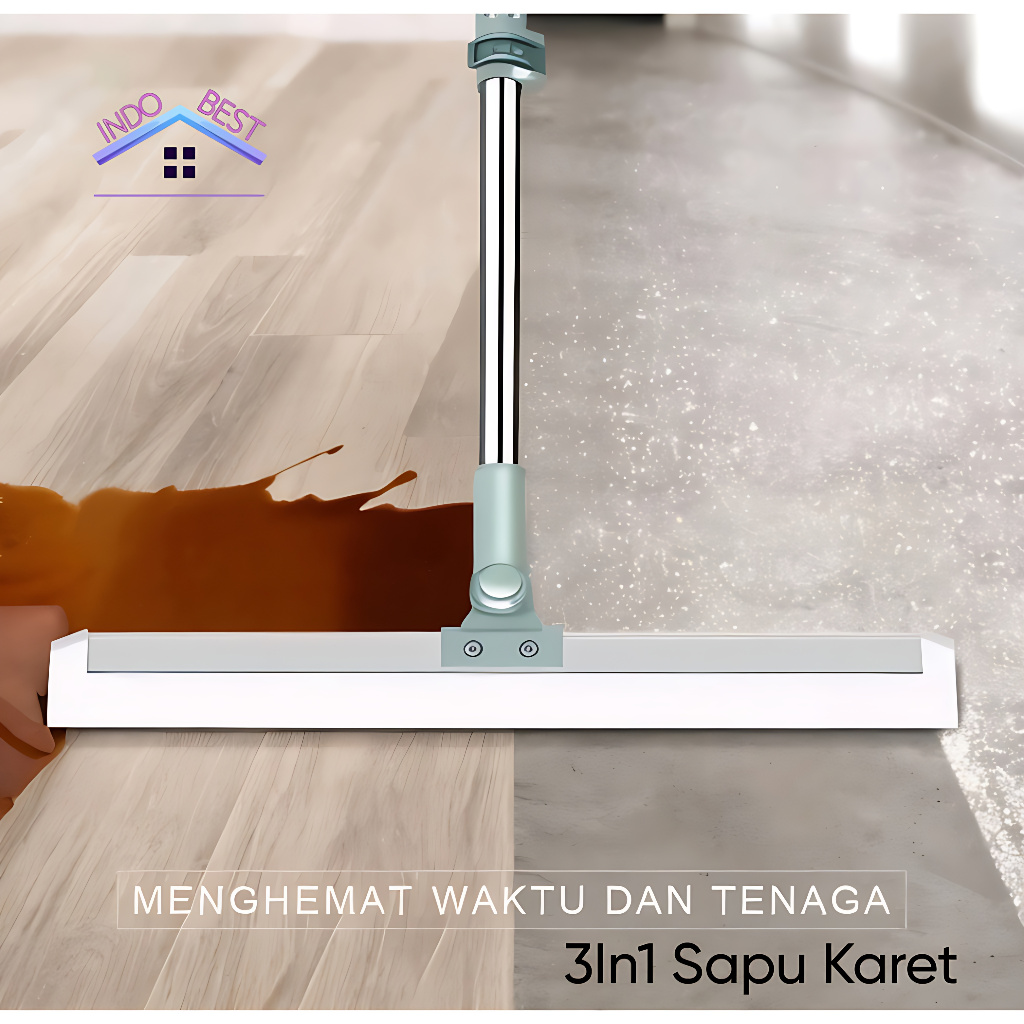 IB Wiper Sapu Karet Alat Pel Lantai Magic Broom / Wiper Bahan Silikon Dapat Digunakan untuk Area Bas