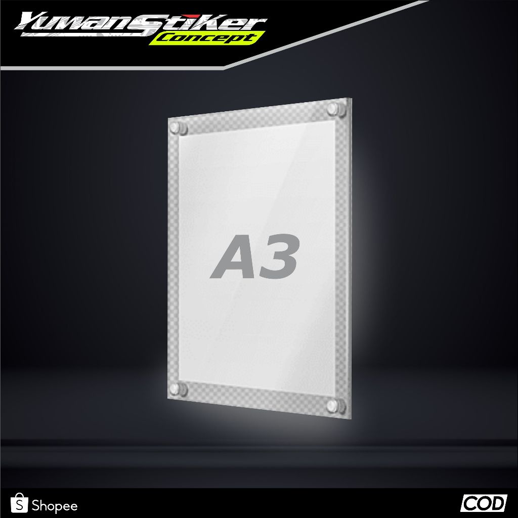 Tempat Brosur Akrilik I Poster Akrilik A3