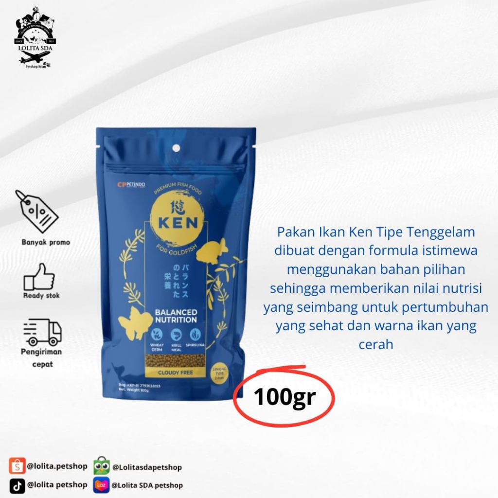 pakan ikan premium fish food ken goldfish