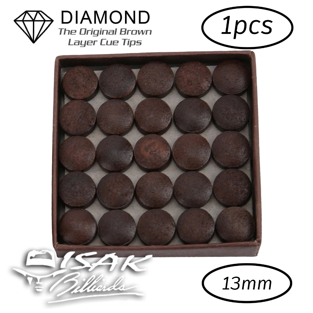 Cuetip Diamond 13Mm Coklat - Cue Tip Diamond Bola Besar Co