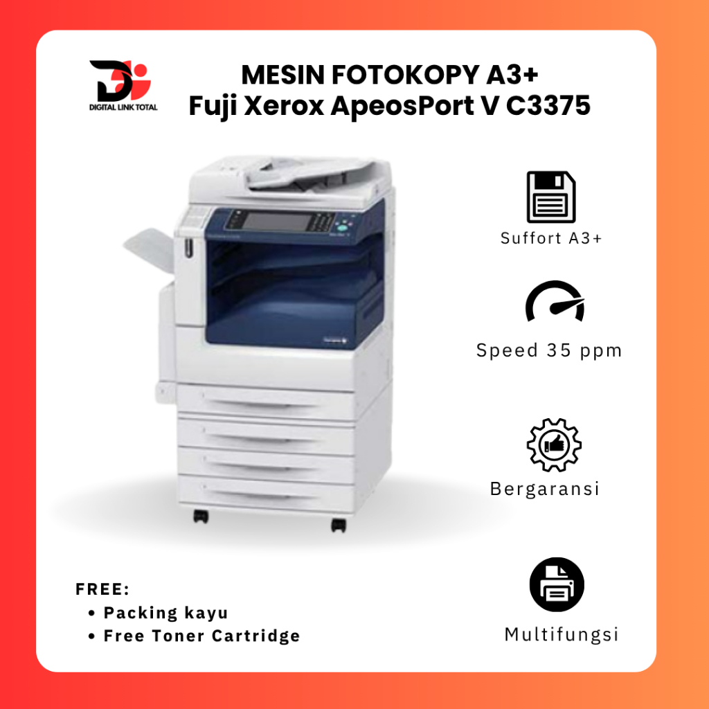 Mesin Fotokopy Warna A3+ Fuji Xerox ApeosPort V C3375 xerox a3+ color bekas
