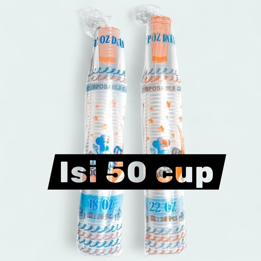 Gelas plastik ukuran 22 oz slim/Gelas es teh jumbo