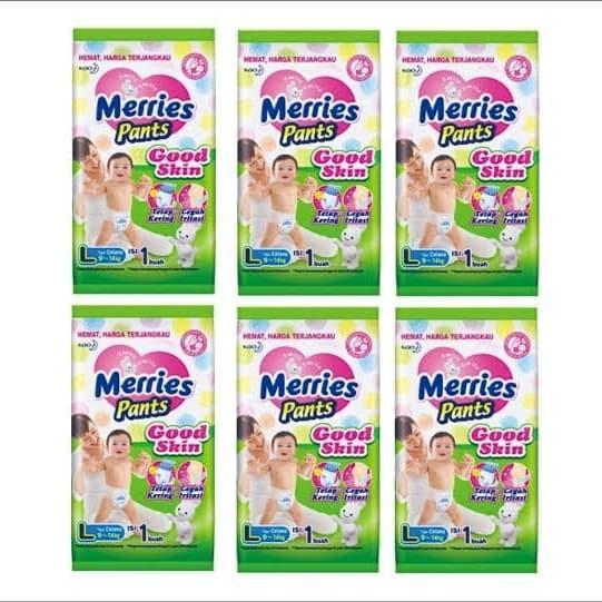Merries Good Skin NBS L, M Renceng - Popok Bayi Renceng