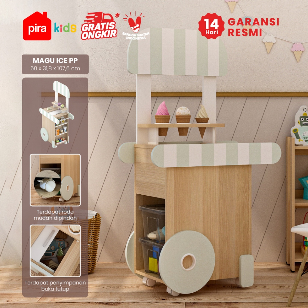Pira Kids - Magu ICE PP Pretend Play Gerobak Ice Cream