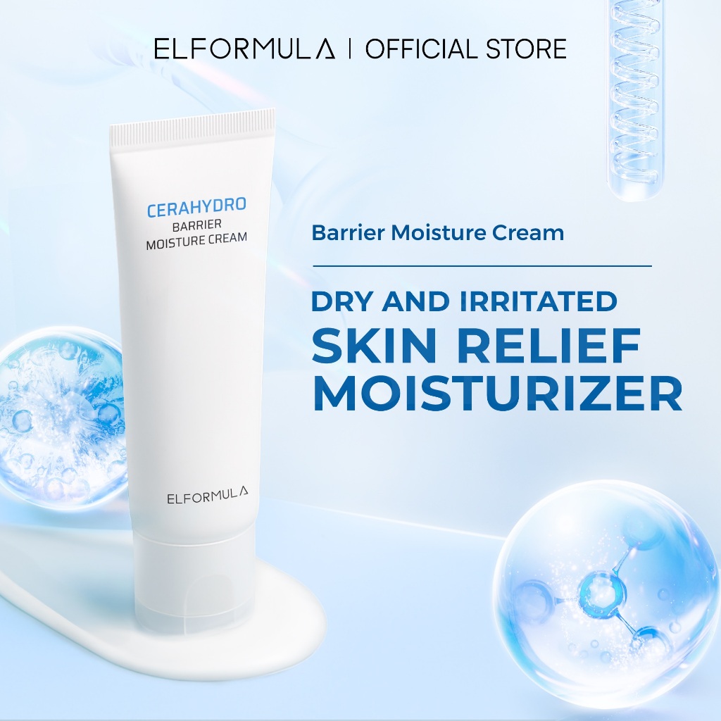 ELFORMULA CeraHydro Barrier Repair Moisture Cream - Pelembab Wajah dengan Ceramide & Centella Krim u
