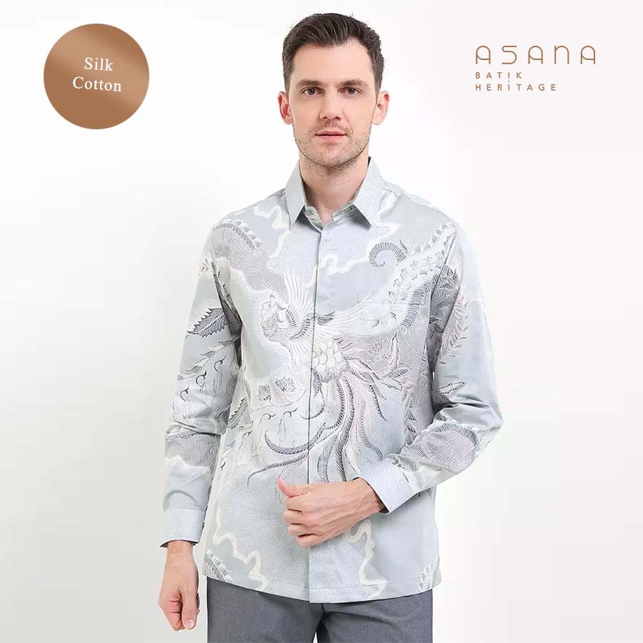 Kemeja Asana Batik Lengan Panjang Tama - Biru