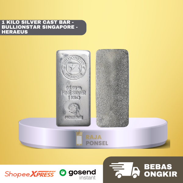 Bullionstar Singapore - Heraeus 1 Kilo Silver Cast Bar