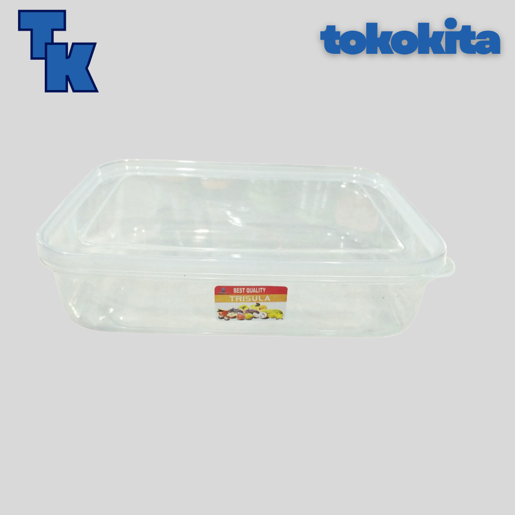 Kotak Makan Kotak Plastik Toples Plastik Kotak Serbaguna TRISULA 900ML