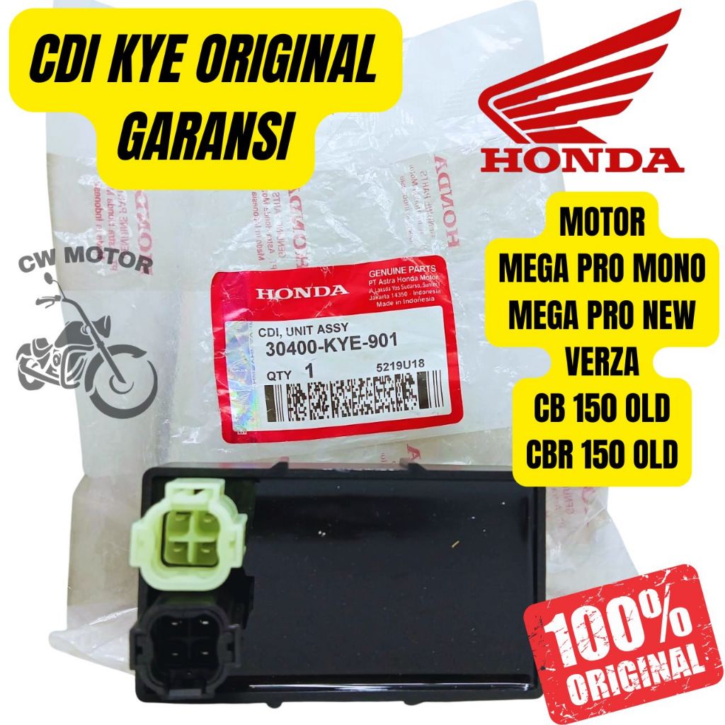 CDI HONDA KODE KYE MOTOR MEGA PRO MONO/NEW VERZA CB/CBR 150 OLD 100% ORIGINAL GARANSI