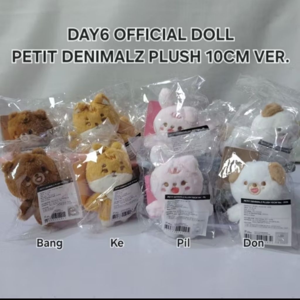 [ READY STOCK OFFICIAL NEW ] DAY6 DOLL - PETIT DENIMALZ PLUSH 10CM VER MERCHANDISE BANG KE KKE PIL D