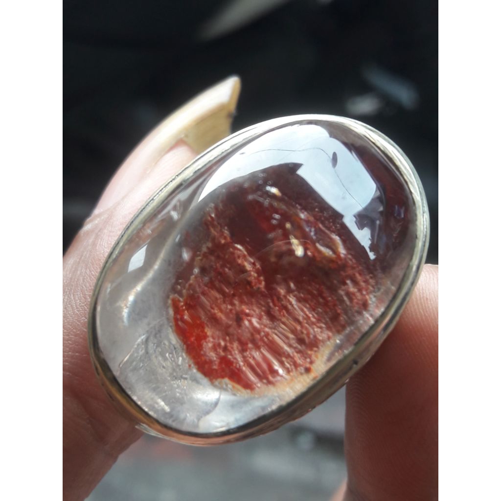 natural kecubung karang merah dim 30