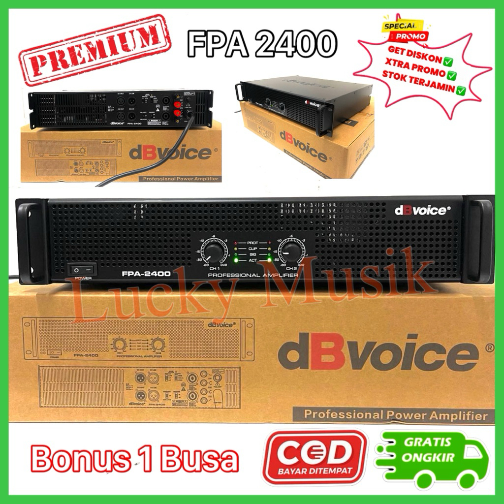 Promo power dbvoice fpa 2400 original 2 channel class h db voice fpa2400 ( Bisa COD )