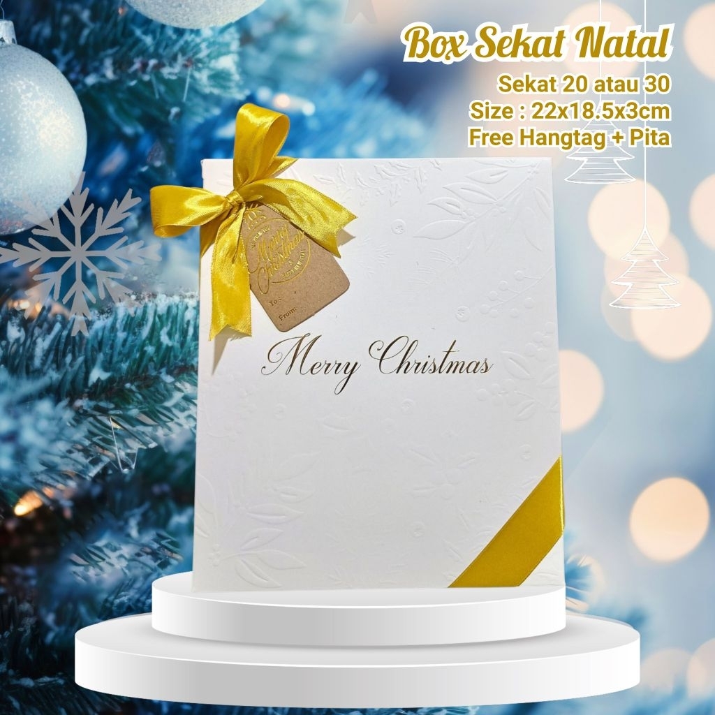 Box Nastar Sekat Natal | Box Kue Sekat