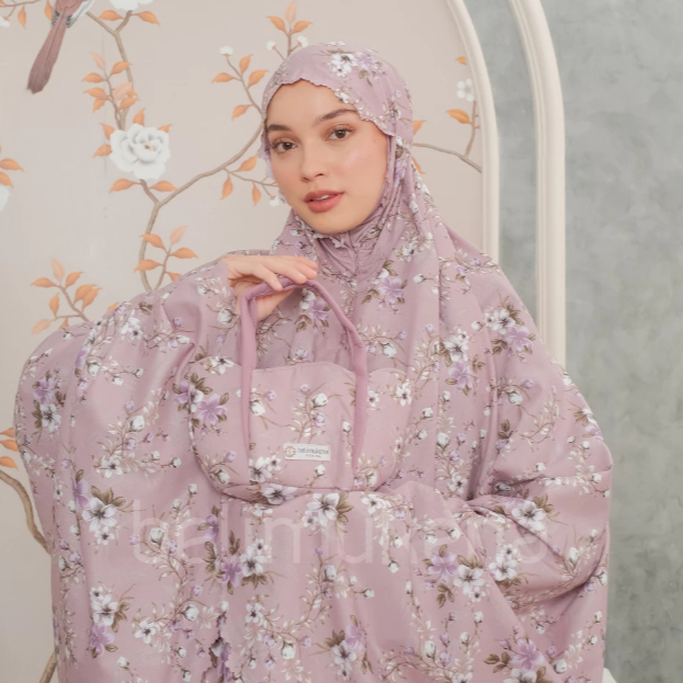 Terlaris.. Mukena Wanita Dewasa Motif Bunga Sakura/Mukenah Bali/Mukena Traveling Terlaris Terlaris