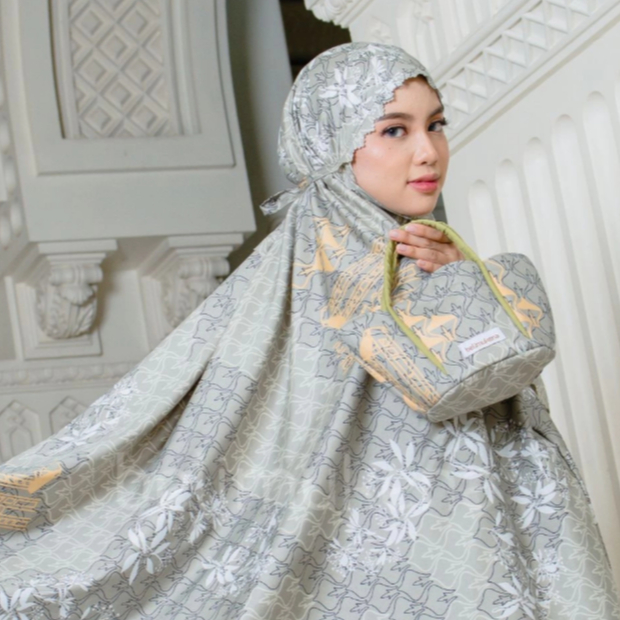 TERLARIS.. Mukena Wanita Dewasa Motif Bunga Sakura/Mukenah Bali Jumbo/Mukena Traveling Terlaris