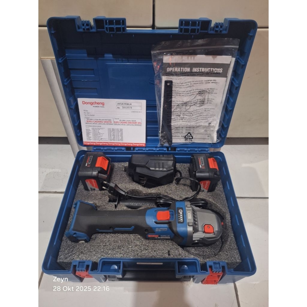 Mesin Gerinda baterai Dongcheng DCSM04-100 VARIABEL SPEED