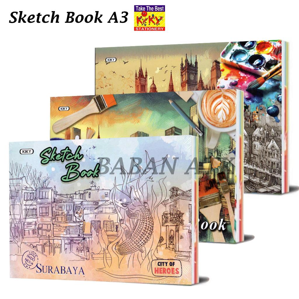 Sketch Book A3 Kiky / Buku SketchBook / Buku Seketsa A3 - 50 Lembar  Kertas