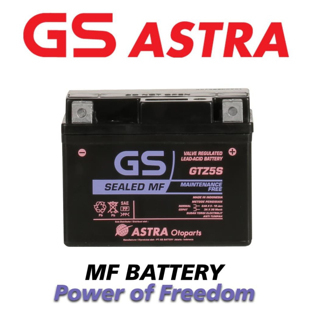 AKI KERING MOTOR GS ASTRA GTZ5S MF  Beat Fi/ Vario 110 / Vixion Old / Beat Karbu /Beat Pop / Xabre /