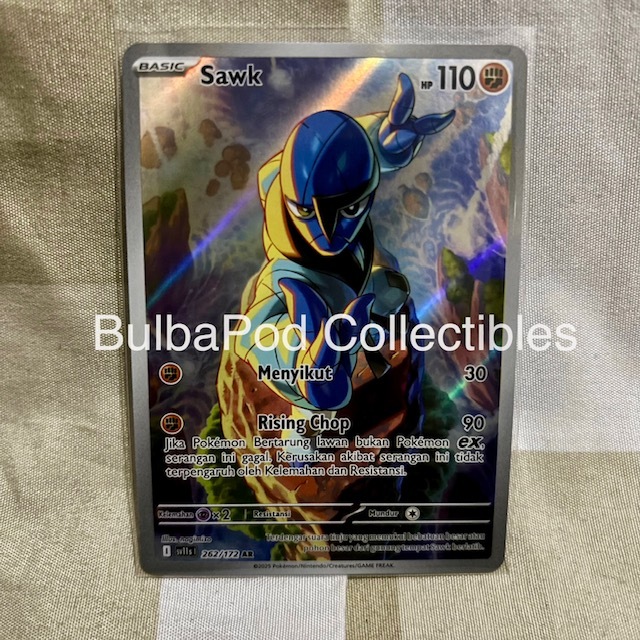 Pokemon TCG Indonesia Sawk sv11s 262/172 AR Hitam & Putih