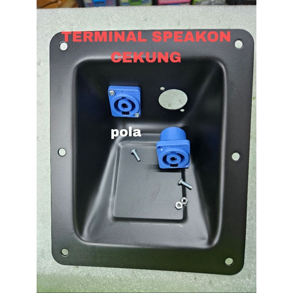 TERMINAL PLAT SPEAKON CEKUNG PLUS SOKET SPIKON BIRU TERMINAL SPEAKER TERMINAL SPIKON