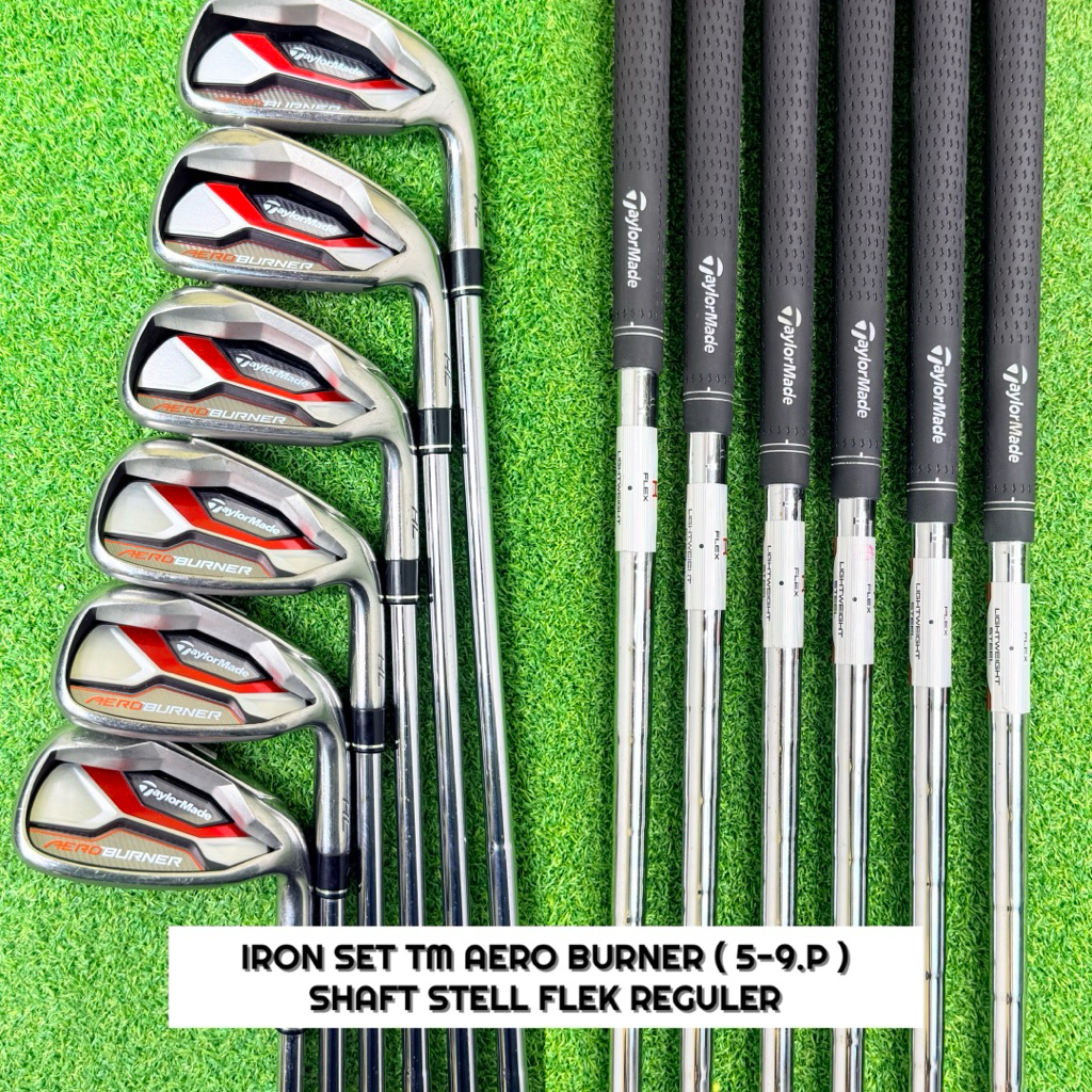 Stick Golf Iron Set Bekas Original Taylormade Golf Aero Burner Shaft Steel Flek Reguler