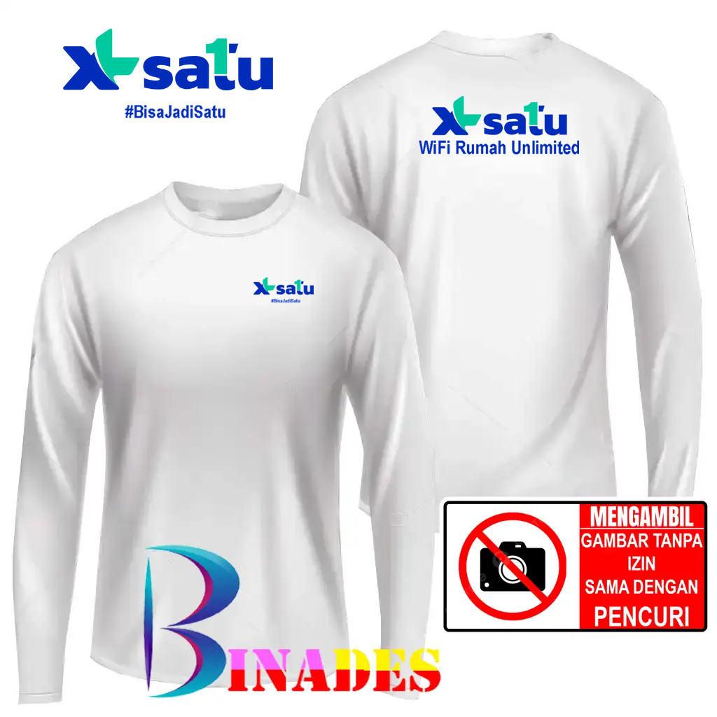 Jual Kaos Baju Tshirts XL SATU #BisaJadiSatu XL SATU - Wifi Rumah Unlimited Kaos Tshirt BINADES