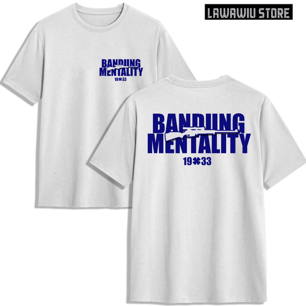 Kaos Distro Casual Pria Dewasa Bandung Mentality Premium Cotton Combed 24s Kaos Supporter Bola Vikin