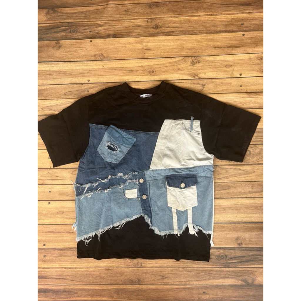 13 de marzo patch work denim like kapital t shirt