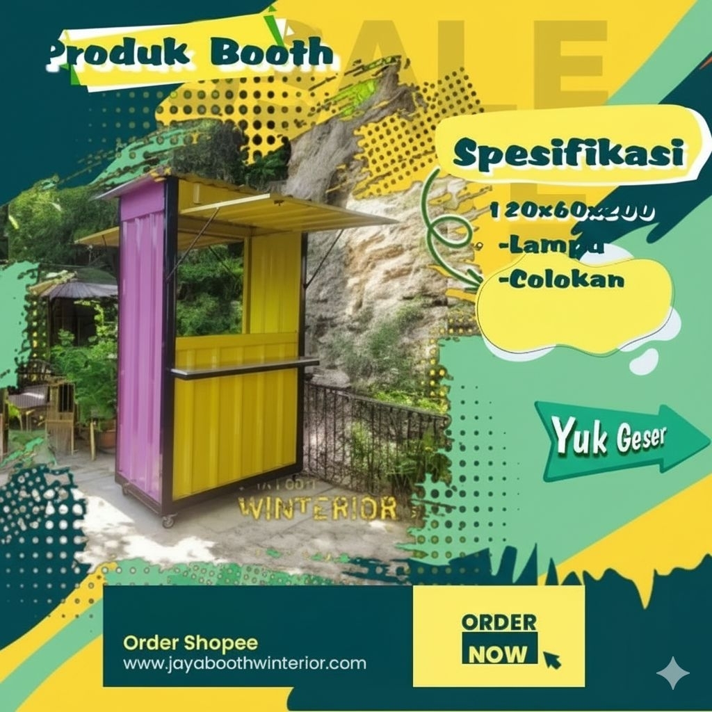 Booth Kontainer/ 120x50x200/Booth Container/ Stand/ Booth Galvalum/ Booth bajaringan/ spandek
