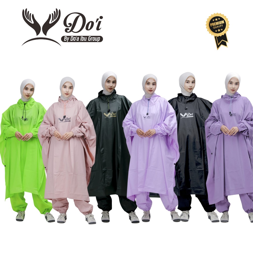 JAS HUJAN ,DOI RAINCOAT, PONCO KELALAWAR JUMBO WATERPROOF, WINDROOF FULL SEALING PRESS