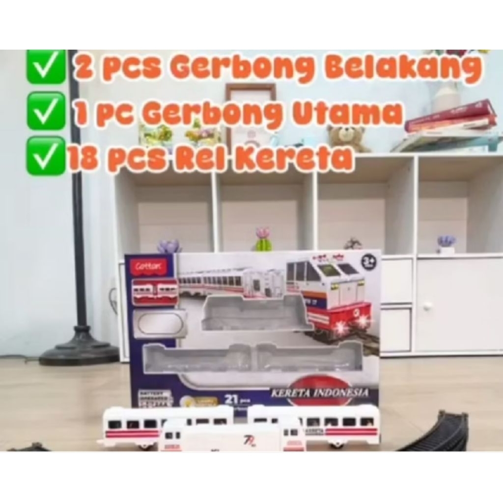 Mainan Kereta Api lndonesia Rel Panjang Bisa Jalan Ada Lampu